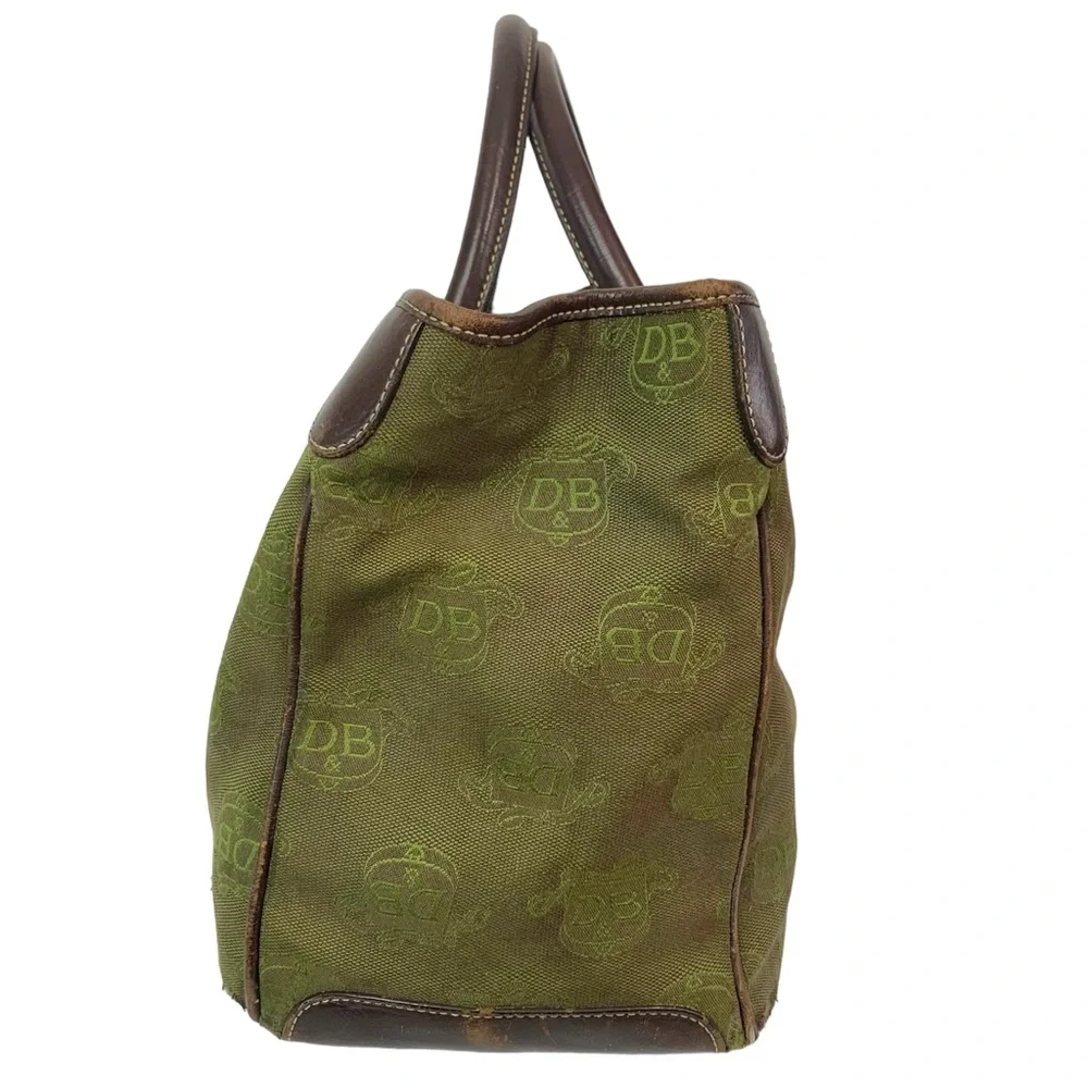 DOONEY & BURKE Monogram Canvas Leather Trimmed Satchel